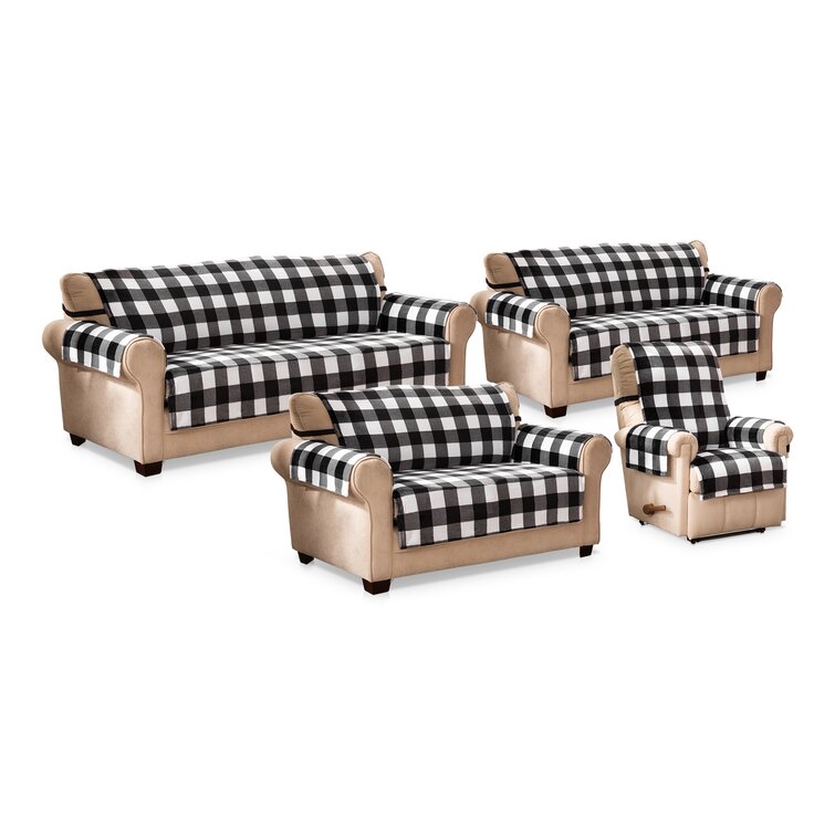 Buffalo check sofa online slipcover